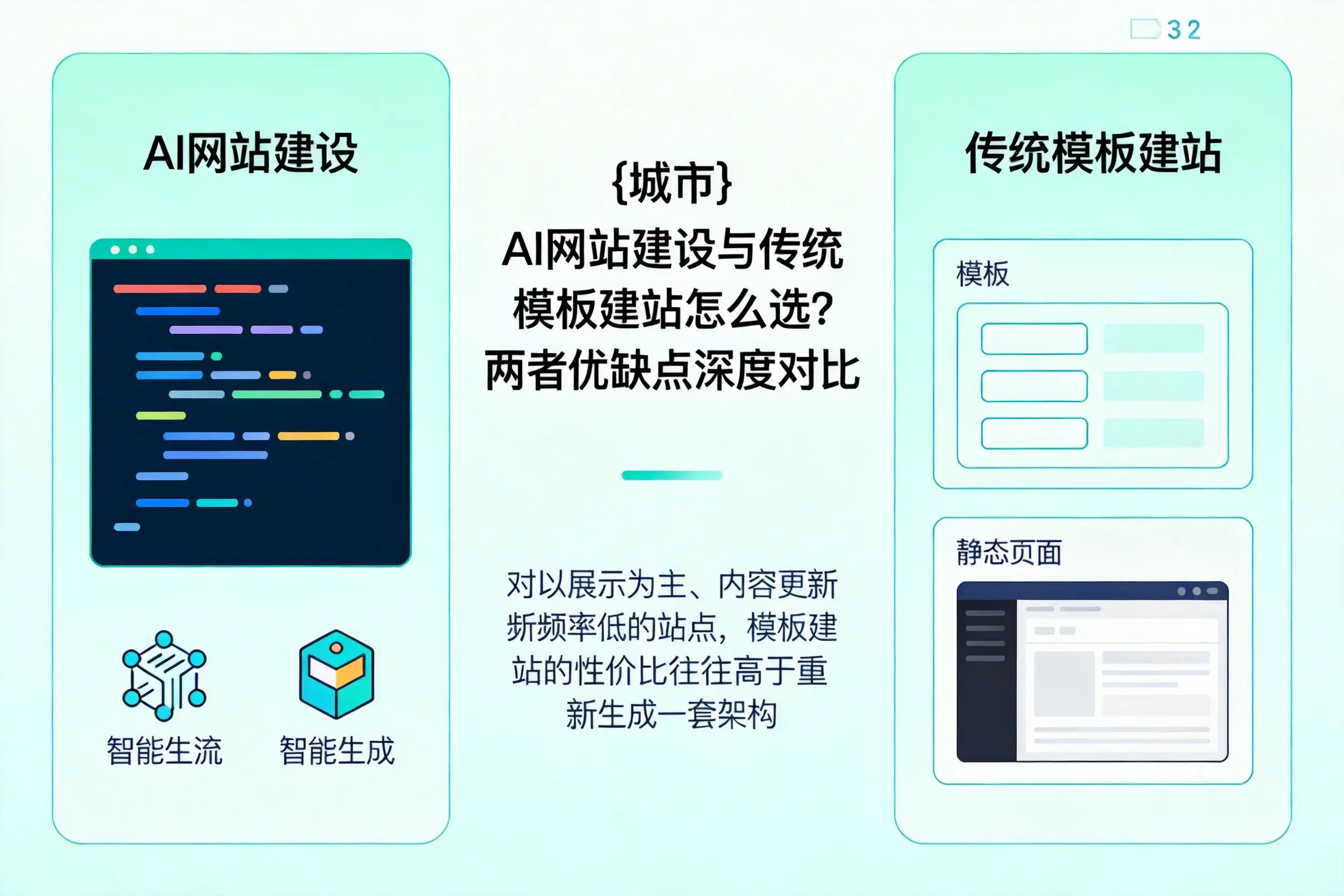 株洲AI网站建设与传统模板建站怎么选?两者优缺点深度对比