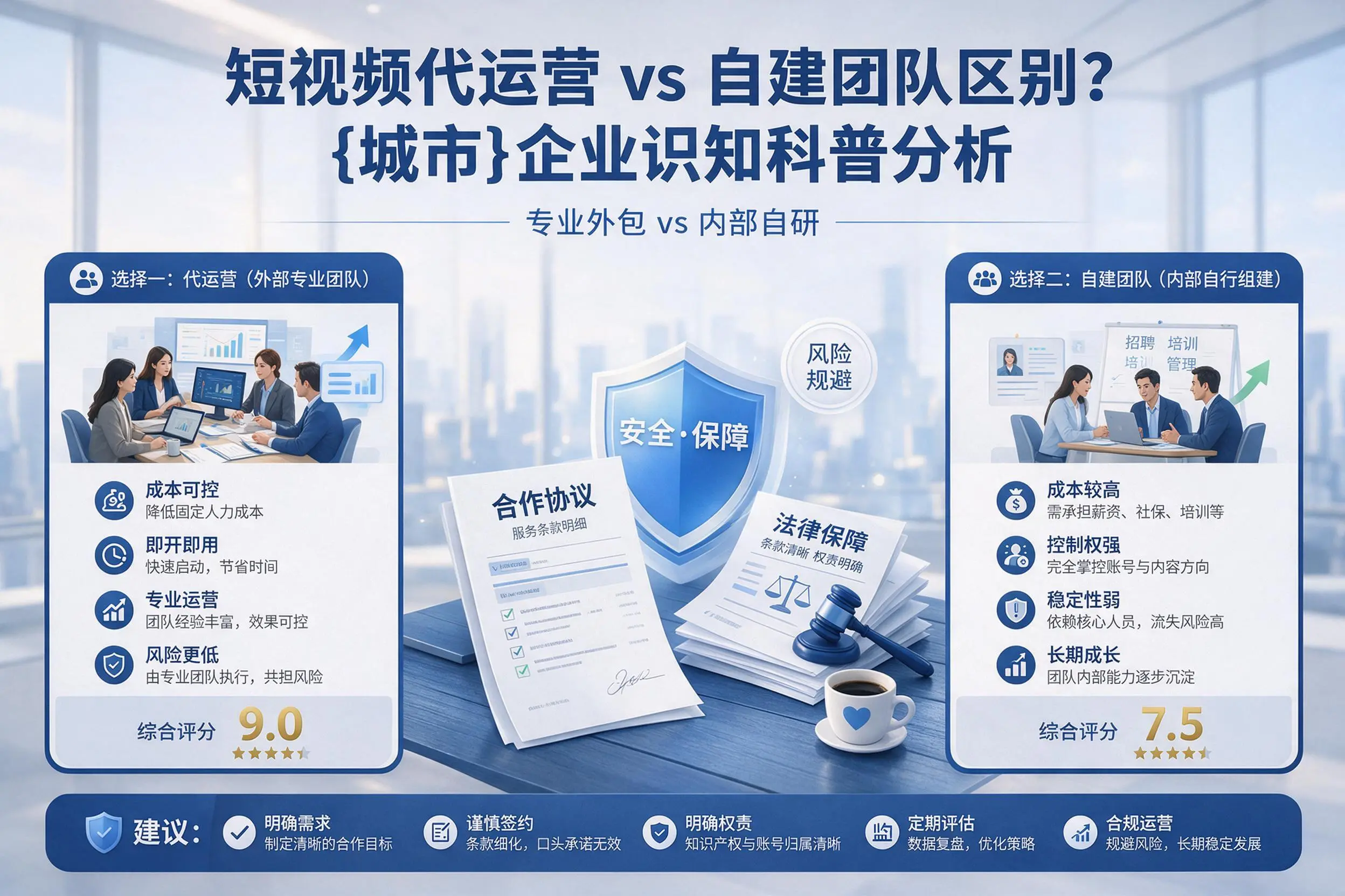 短视频代运营与自建团队区别?株洲企业认知科普分析