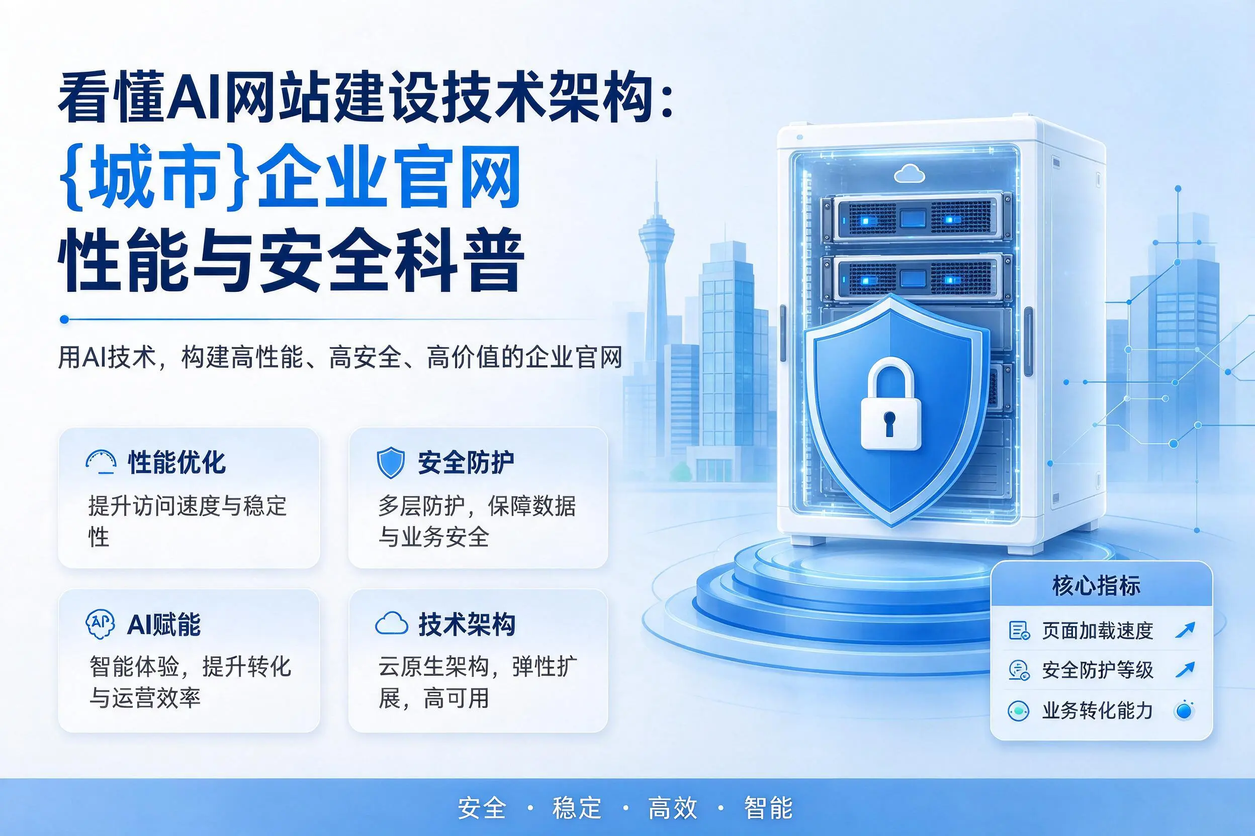 看懂AI网站建设技术架构:株洲企业官网性能与安全科普