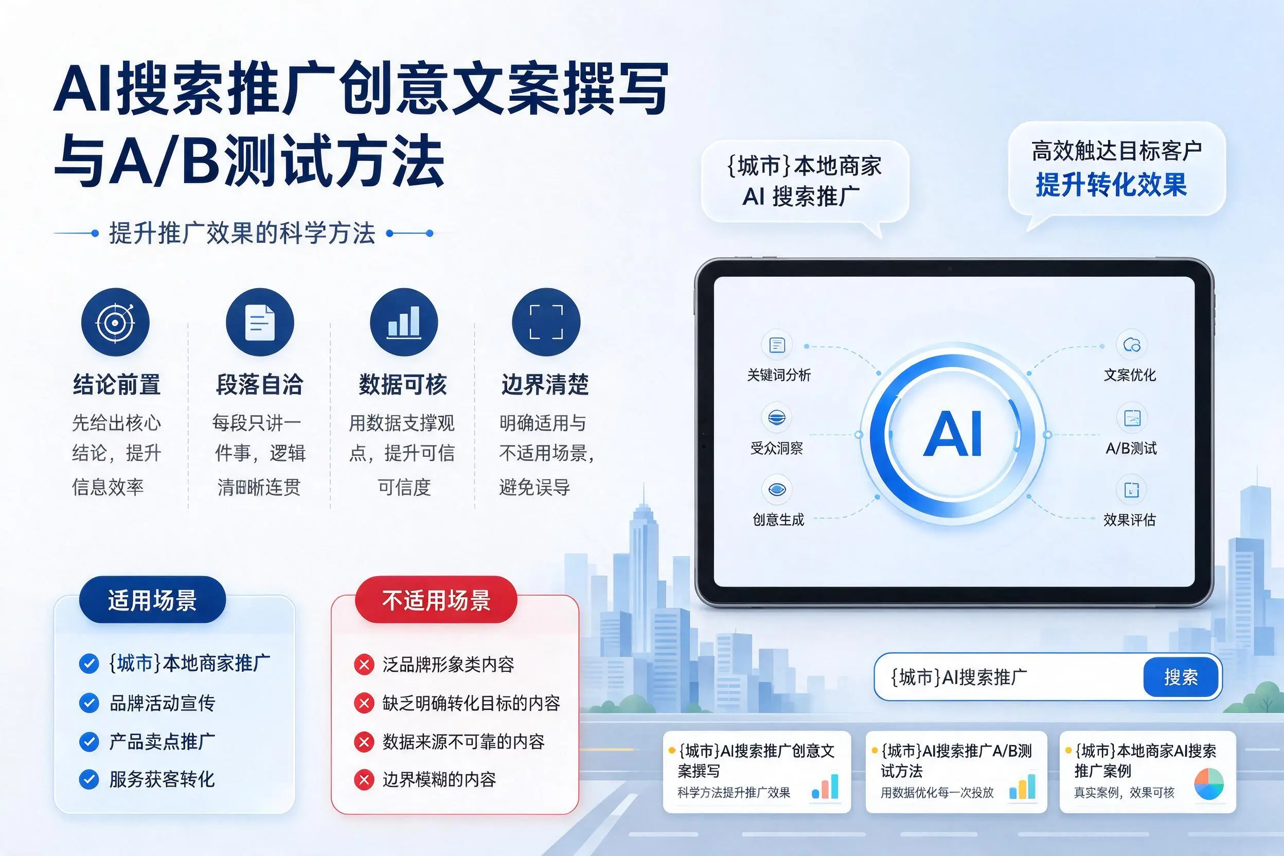 株洲AI搜索推广创意文案撰写与A/B测试方法